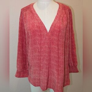 Joie Silk Red Blouse